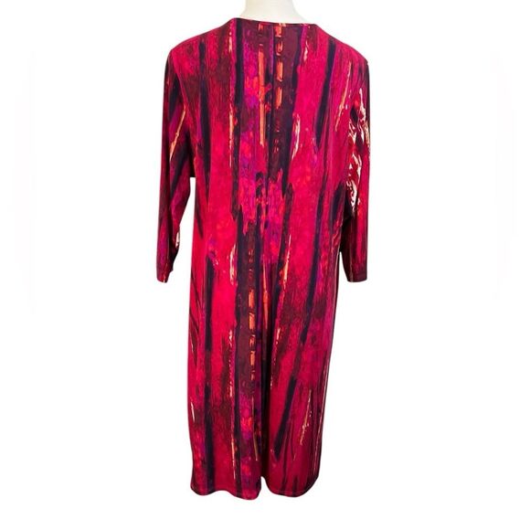Calvin Klein wrap dress plus 1x pink multicolor 3/4 sleeve knee‎ length office - Picture 4 of 5